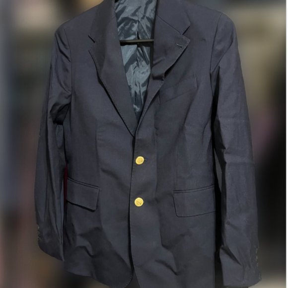 Vineyard Vines Kids' Stretch Navy Wool Blazer, Size 14